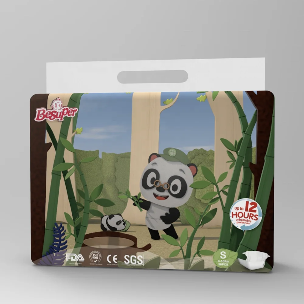100% bamboo biodegradable infant nature disposable diapers for babies
