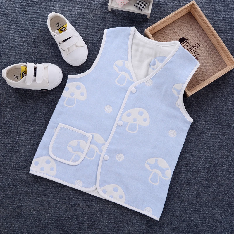 
Spring and autumn thin baby cotton gauze vest 