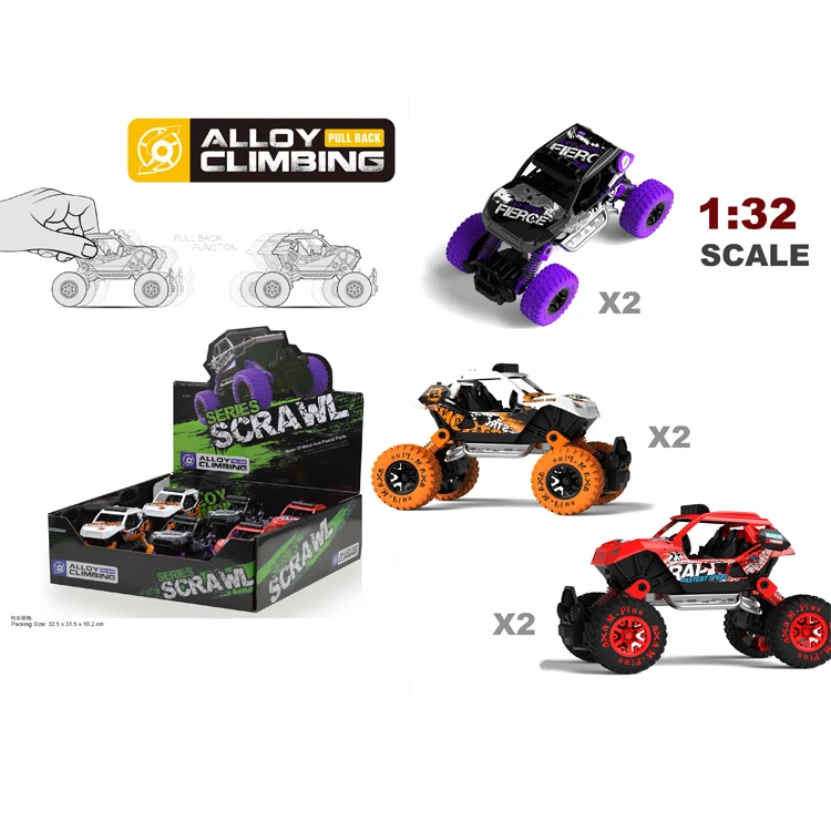 
Kid Pull back 1 32 Alloy Climbing Cars Toys Bigfoot Sport Utlity Vehicle Children Toy Cars juguetes baratos de china-LB7062907 