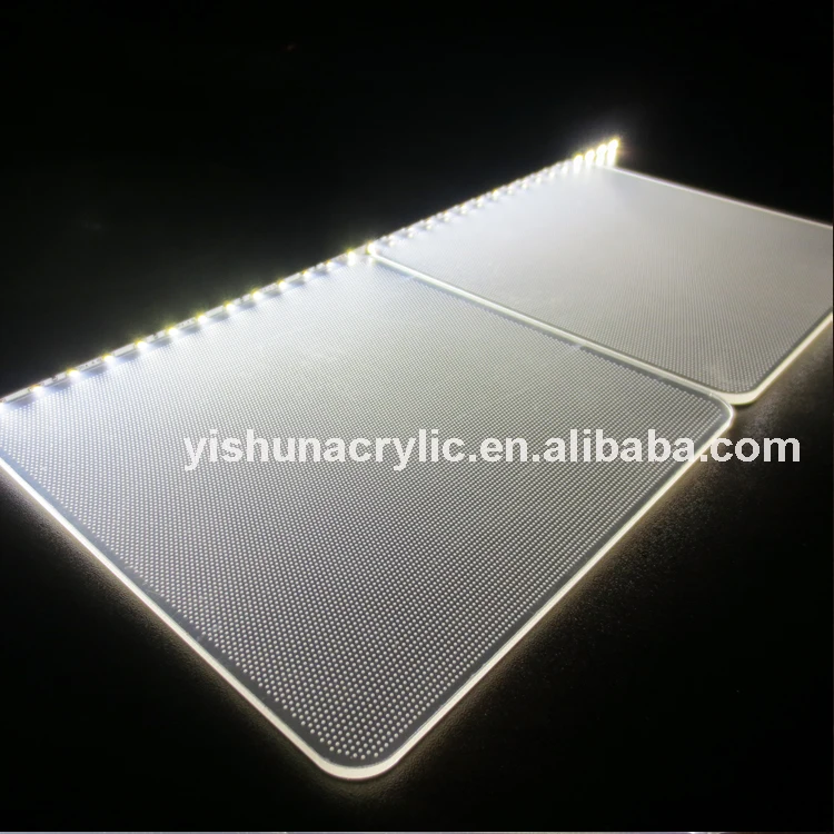 factory custom 600*600mm illuminated plexiglass acrylic light guide panel/lgp for lighting