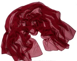 Шарф Howmay женский из 100% чистого шелка, прозрачный легкий шифоновый платок разных цветов, 65 см * 180 см