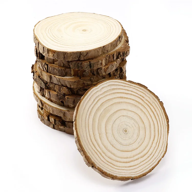 Декоративные ремесла на заказ, натуральный круглый ломтик с веревкой, большой ломтик