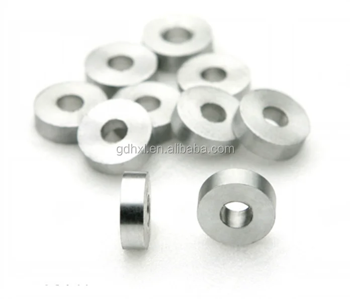 CNC machining polished stainless steel round hollow spacer ring