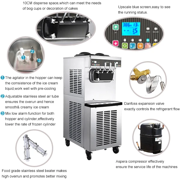 Pasmo S970F sorbetes portable liquid nitrogen maker ice cream