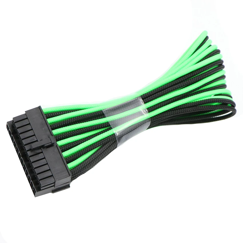 PET рукавами psu 24pin atx dual power кабель питания atx