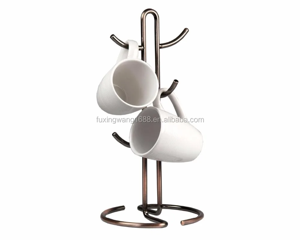 Iron Wire Metal Mug Holder Organizer Coffee Cup Holder Tea Cup Storage Rack Glass Cup Rack