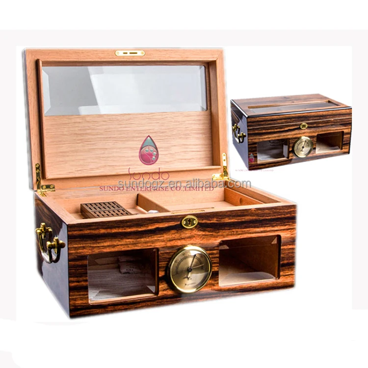 Креативный оригинальный с ручкой Деревянный акриловый топ humidor сигары Упаковка