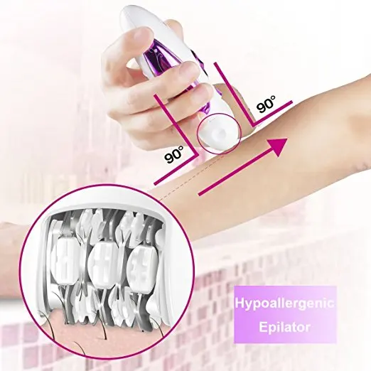 4 in 1 Rechargeable Lady Electric Epilator Shaver With Hair Clipper