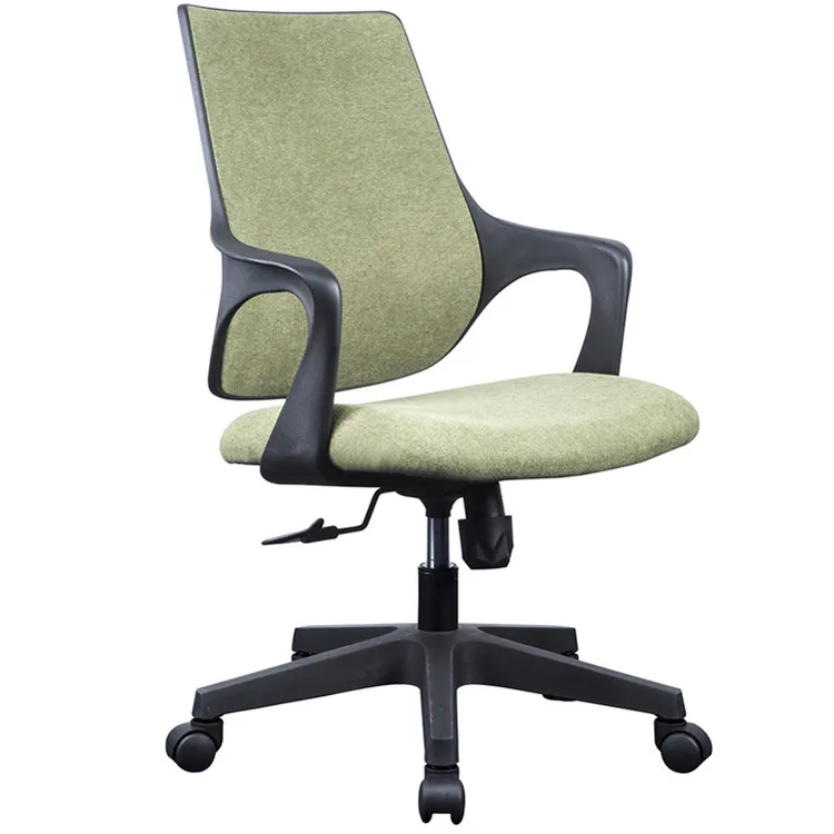 Hot selling black swivel reception seat big size height adjust armrest Executive Modern Mid Back Swivel office staff mesh chair