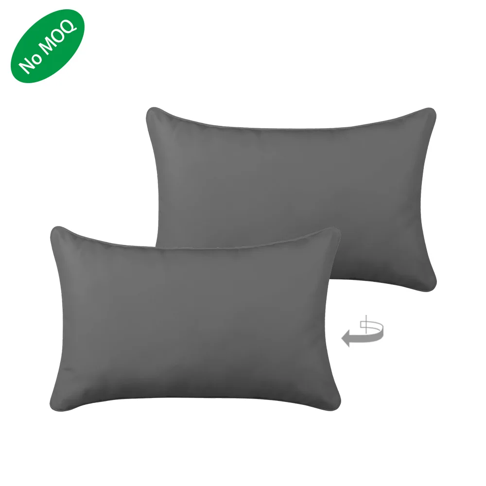 Pillow perfect outdoor Single piped rectangular throw pillow