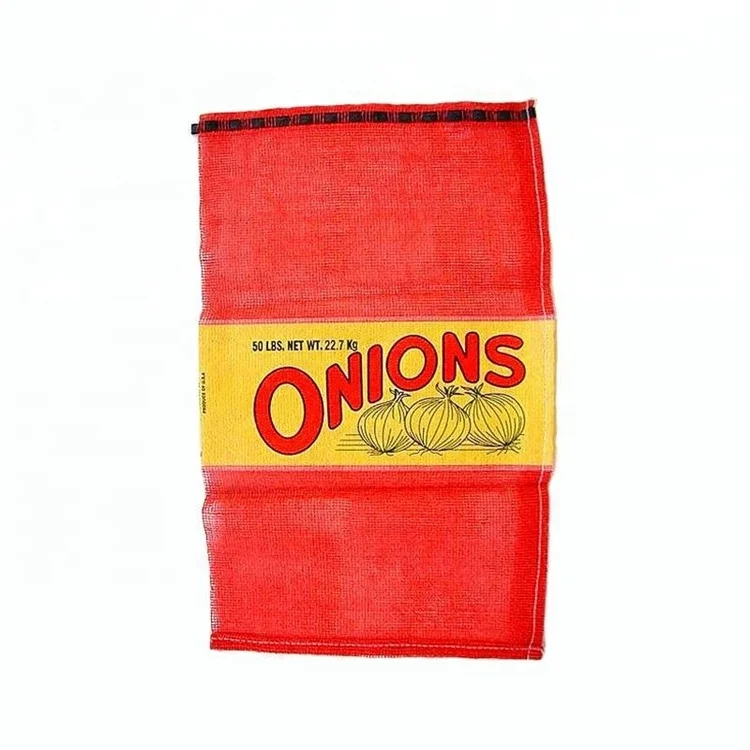 Orange Color Fruit Firewood Onion Raschel Mesh Bag for Packing Potatoes