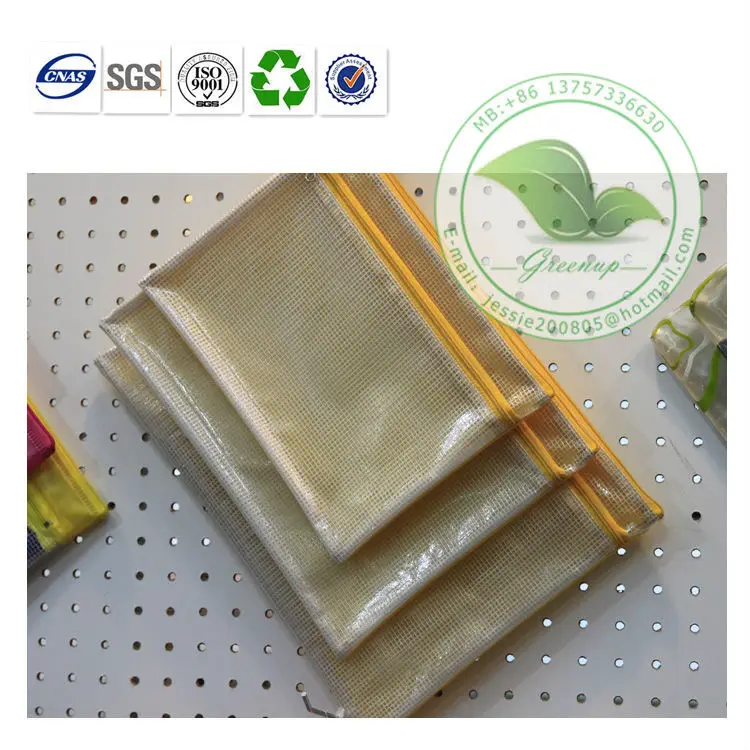 New Style Cheap Transparent PVC Zipper File Bag