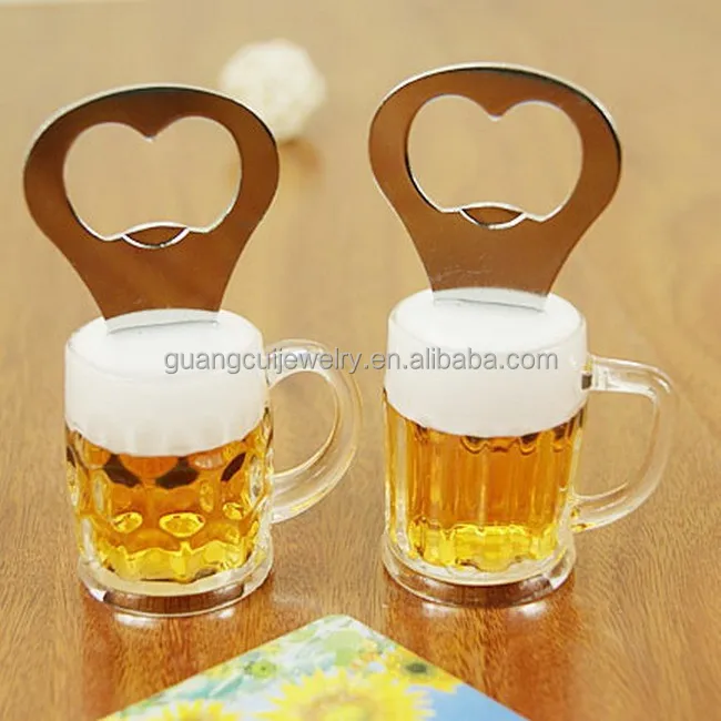 
Cup of beer custom bottle opener magnet 