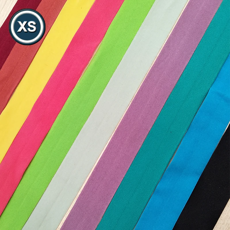 knitted soft spandex fold over elastic tape band webbing for binding clothes