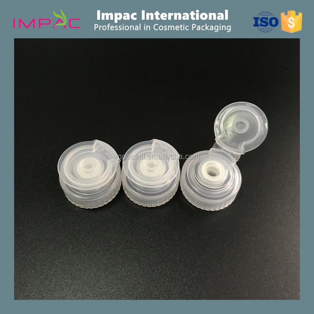 28/400 PP plastic natural color flip top silicon valve cap