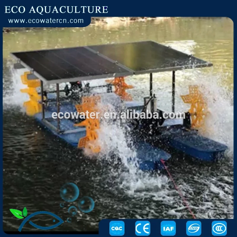 ECO Paddle wheel aerator--2HP 4wheels good quality cheap price plastic floating boat fish shrimp ponds