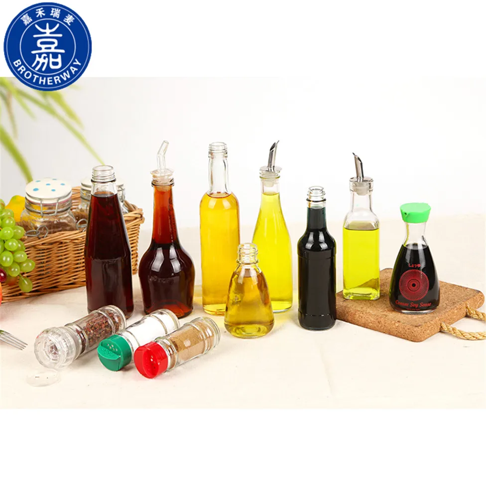 150ml soya sauce glass bottle with hole plastic cap, soya sauce bottle, soya oil glass bottle