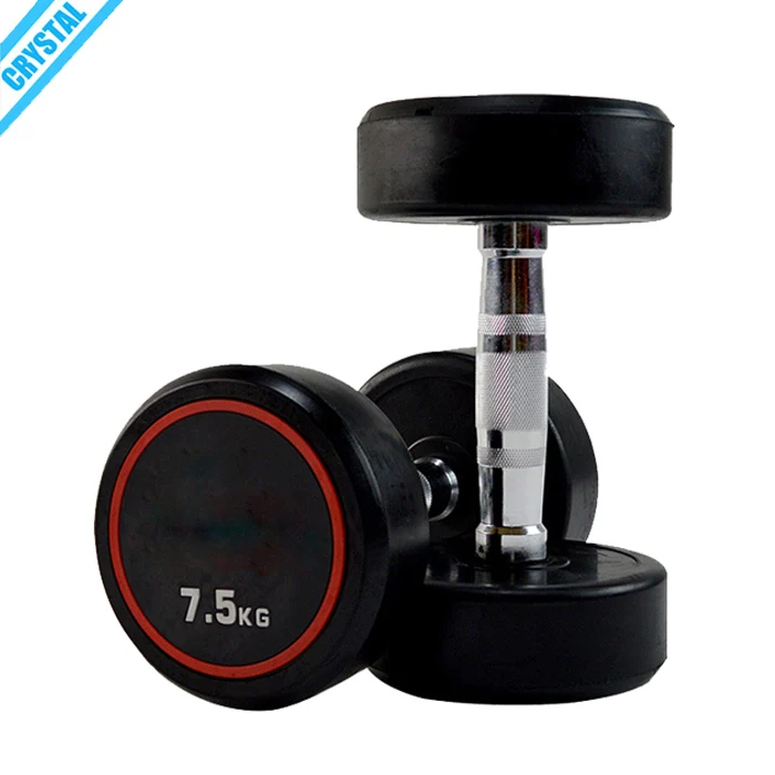 SJ-223-3 Factory directly sale fitness gym equipment round rubber dumbbells weight set