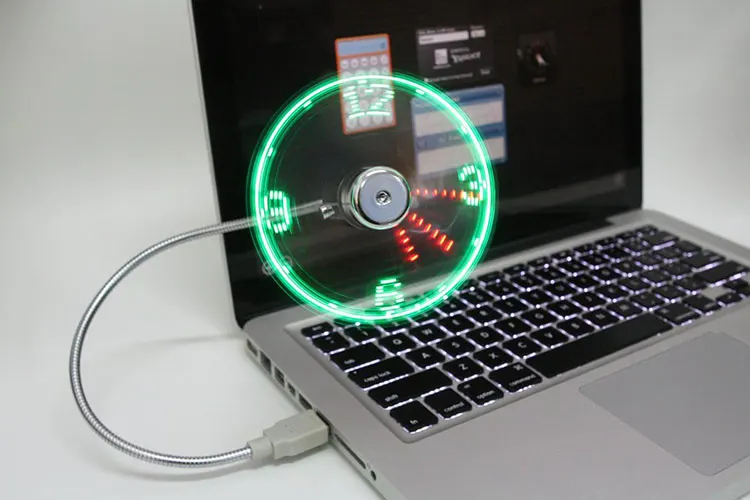 Светодиодные часы с вентилятором и питанием от USB