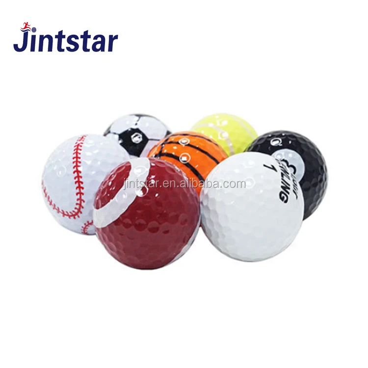 Sports theme novelty design Golf Ball soccer golf ball sports pattern golf balls