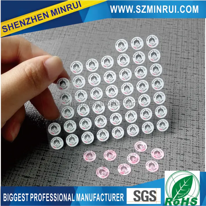 8mm Water indicator color change mobile phone warranty sticker with two colors printing