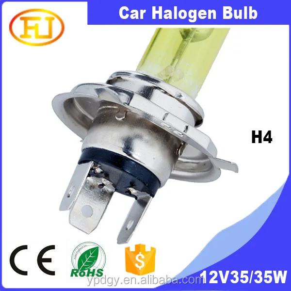 Желтая 12 в 35/35 Вт h4 галогенные лампы p43t галогенная лампа 35