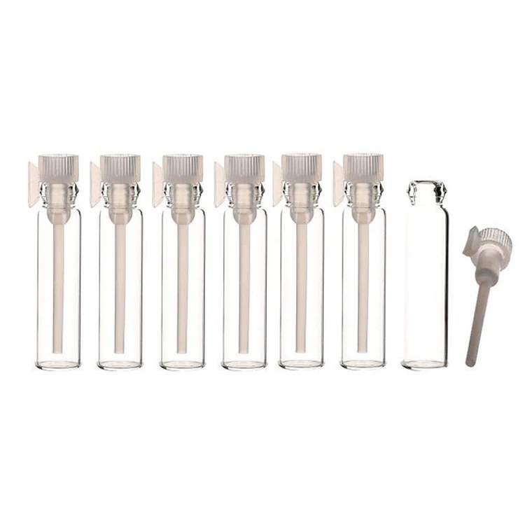 
Amber Clear 1ml 2ml 3ml test tube glass vial mini cosmetic tester perfume glass bottle 