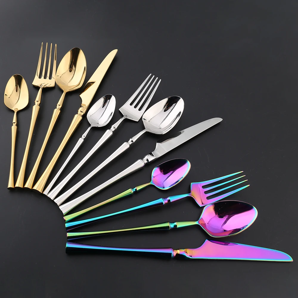 
Top Seller High Quality Rose Gold 18to10 Stainless Steel Cutlery Set for Wedding Gift 