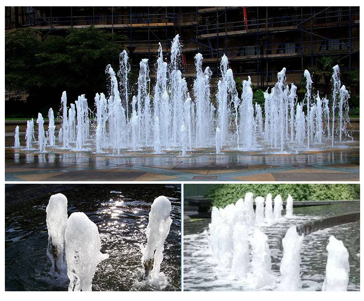 Factory supply full brass many branch jade chopstick shower nozzle 3d dry deck fountain nozzle