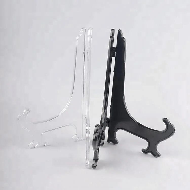 PS Folding Display Stand Plastic Easel For Plate