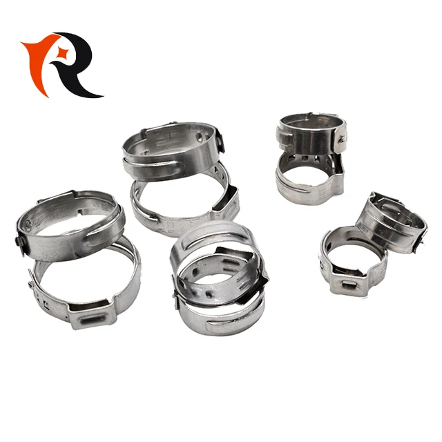 
China Manufacture Small Size Stainless Steel Single Ear Hose Clamp 