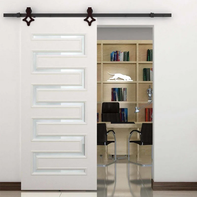 
Modern solid wood sound insulation solid wood barn door 