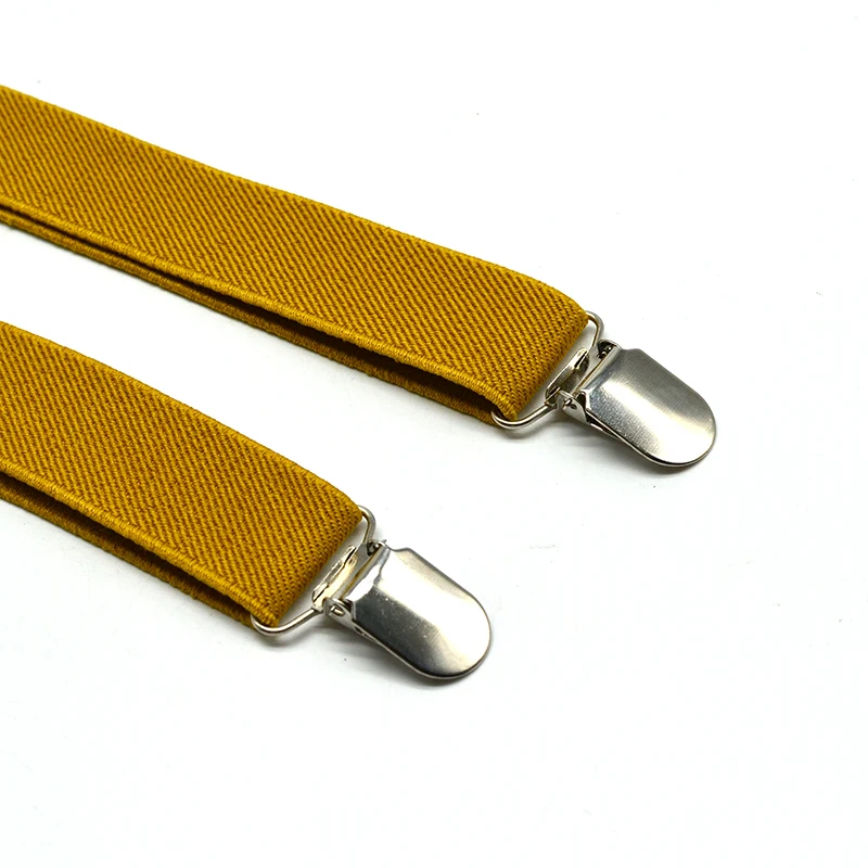 Men Suspenders Wholesale Men Suspenders 3 Clips Pure Color Multi  to Choose  Style Adult Size 120-110cm 2.5 cm Width Cheap