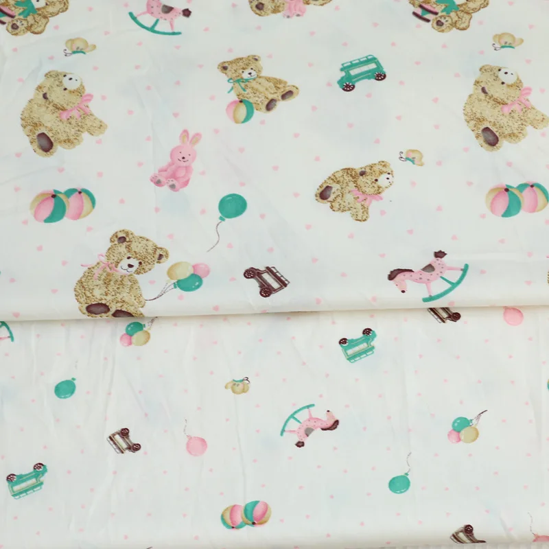 Cartoon design egyptian cotton 200TC bed sheet fabric for baby