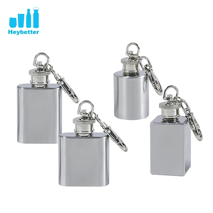 Экологичная Мини фляжка из нержавеющей стали объемом 1 унция