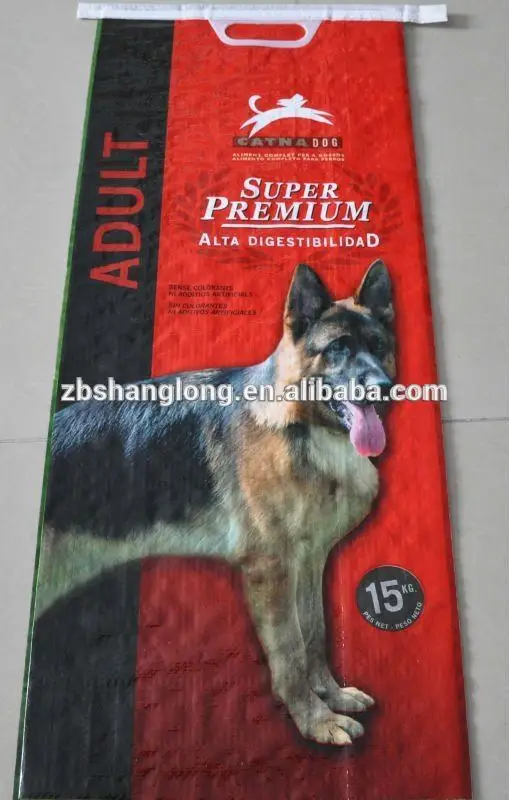 Бопп пленки ламинированный пп тканые корм для животных мешок, pet поток сумка