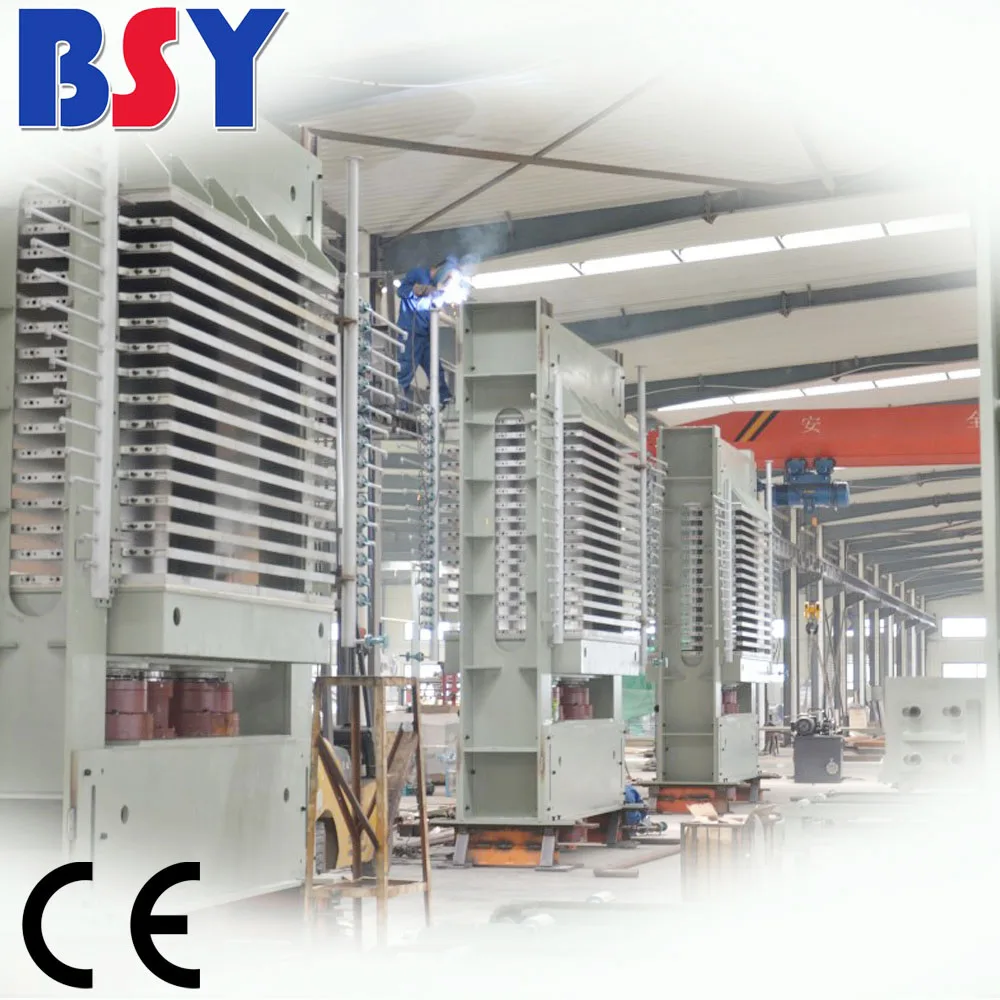 Hydraulic hot press for plywood