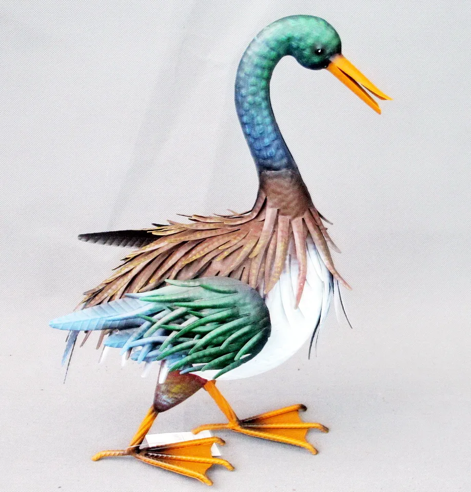 outdoor decorative duck Metal Garden Supply