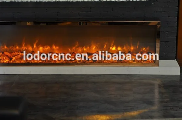2000 mm golden luxury electric fireplace