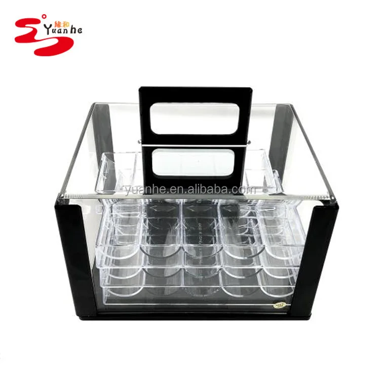 Акриловый держатель чипов для покера, емкость чипа 600