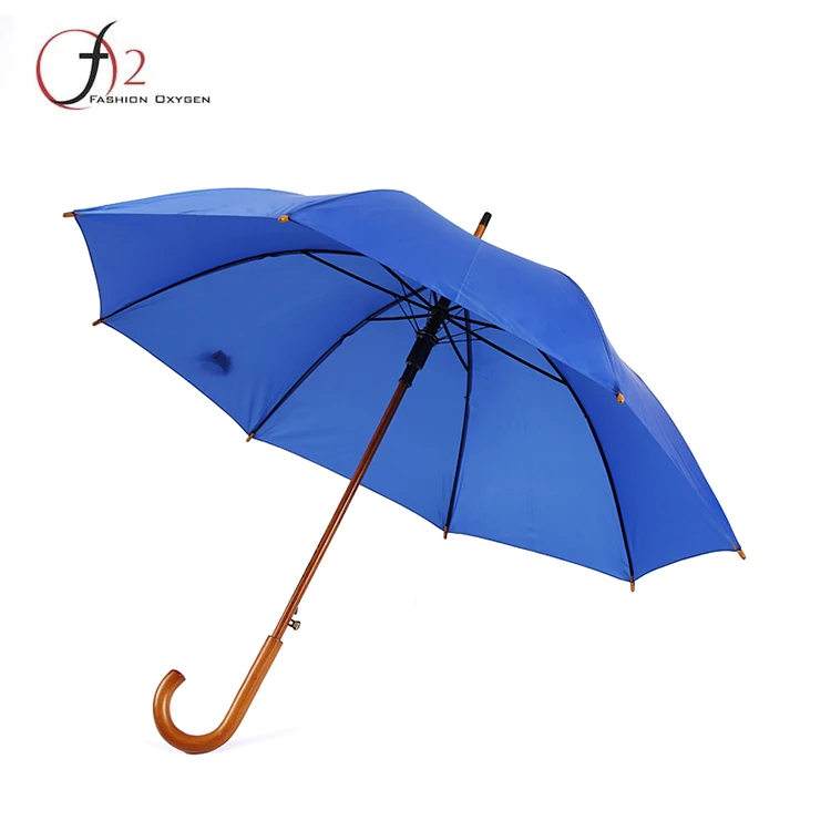 2017 Blue customized standard size straight umbrella