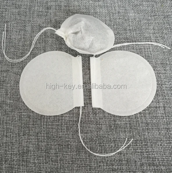 
E1008 Biodegradable Eco Friendly Round Filter Paper Empty Tea Bag For Packaging 