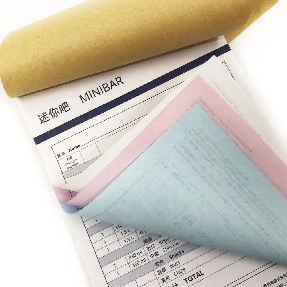 A5 210*148mm Triplicate Invoice forms Invoice Book Duplicate receipt books printing in shanghai