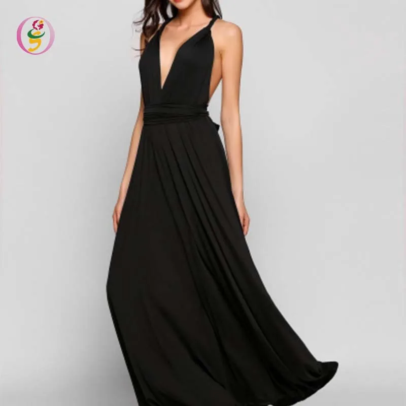 Fashion Women black backless evening party Sexy V-Neck Velvet Lace Patchwork Pleated Tunic Pullover Dress