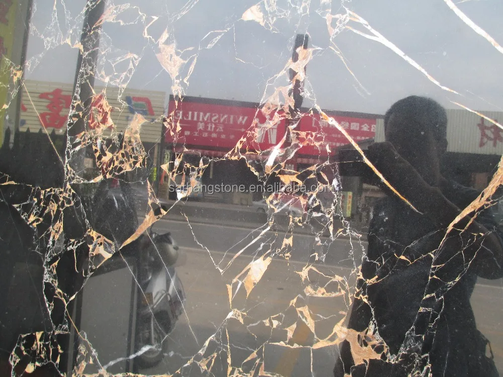 Top quality Black Portoro Gold marble, black and gold marble slab and tile