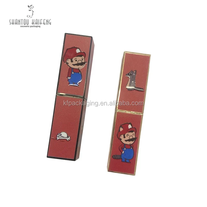 Custom 3D Printing Cute Square Lipstick Tube Packaging OEM empty novelty lipstick container tube