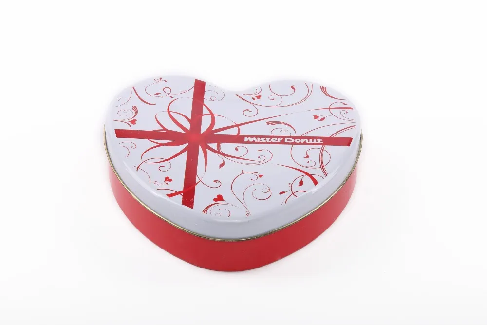 Жестяная коробка для конфет в форме сердца, жестяная коробка для шоколада, подарочная упаковка, жестяная коробка