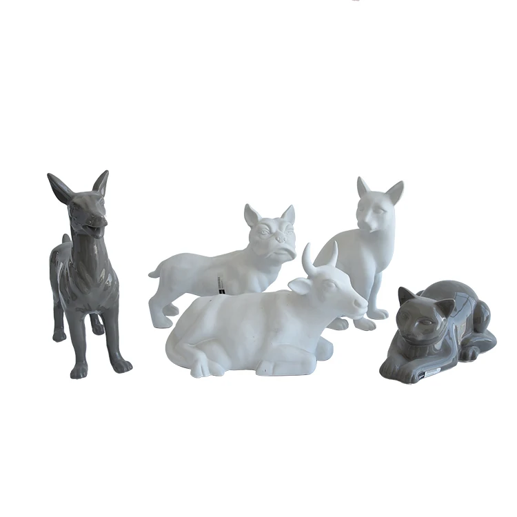 Hot selling reasonable price matte modern country style ceramic animals statues for home decor