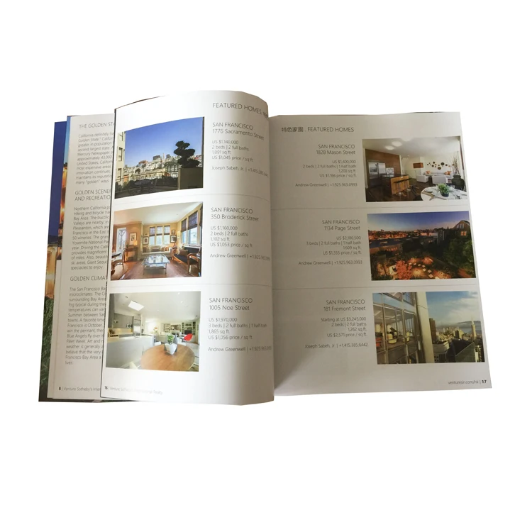 High quality cheap full color saddle stitch brochure booklet printing