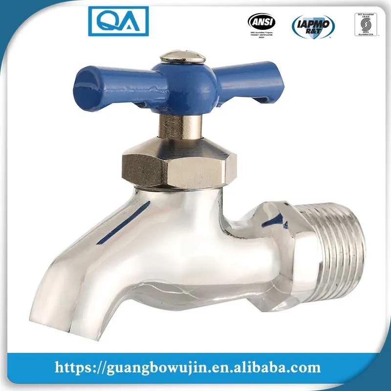 Long body chrome brass washing machine hose bib tap brass bibcock tap small water faucet